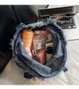 Gradient Large-Capacity Denim Tote Bag - Versatile Commuter Shoulder Bag
