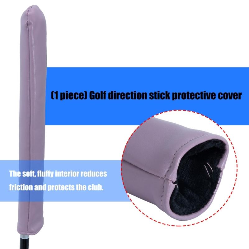 Simple PU Leather Alignment Stick Headcover Golf Alignment Stick Cover Case Holder Golf Club Protector Enduring