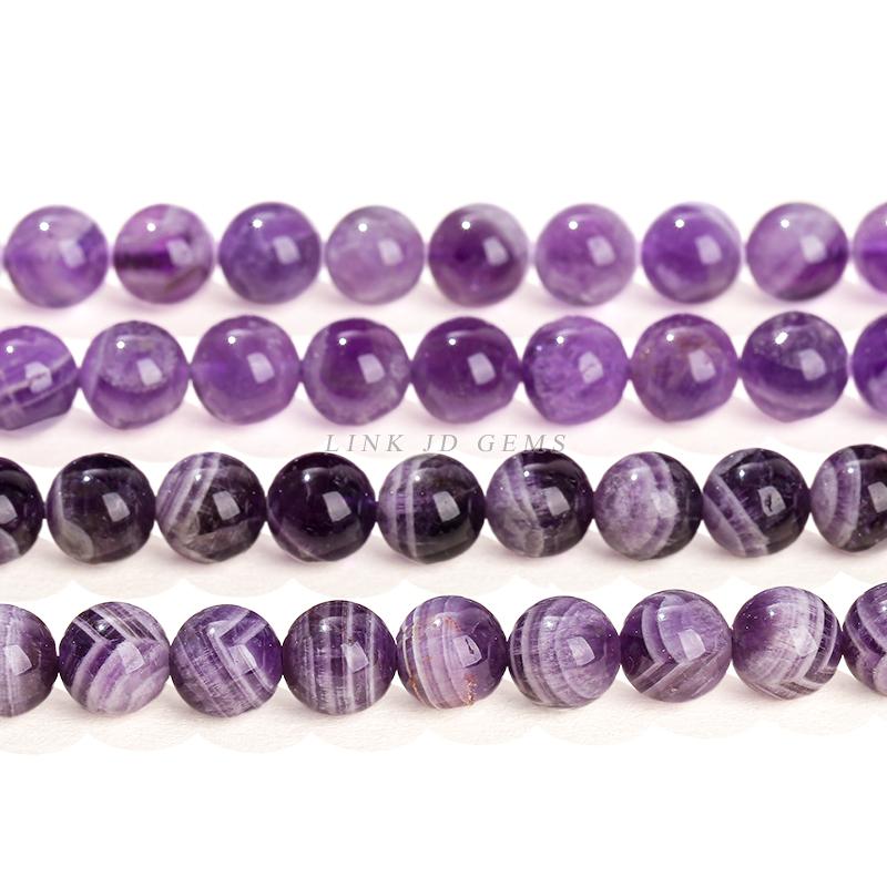 Natural Dark Purple Dream Amethysts Beads Loose Spacer 4 6 8 10 12mm Healing Stone For Jewelry Making Diy Bracelet Accessory