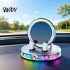 Car Phone Holder with Light Wireless Charging Mount RGB Ambient 15W Fast Stand Magnetic Charger Vacuum Suction Cellphone Accessories