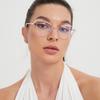 Rame Ochelari Anti-Raze Albastre Femei Ochelari Ochi de Pisică Designer de Marcă Lentile Transparente Ochelari Optici de Calculator