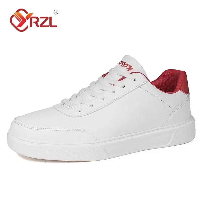 YRZL Weiße Schuhe Herren Paare Lässige Skateboard-Schuhe Bequeme Sneaker Leichtgewichtige Walking Damen Tennisschuhe Übergröße 36-46