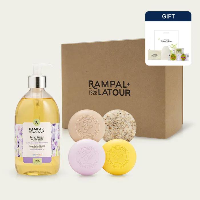 Soap Liquid & Soap Long 5-piece Gift Set (Lavender)