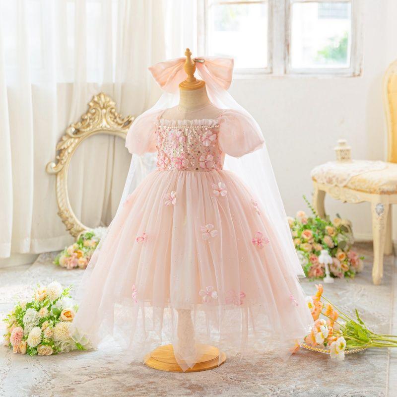 Girls' Fashionable Flower Fairy Tulle Ball Gown Princess Dress Children's Princess Dress