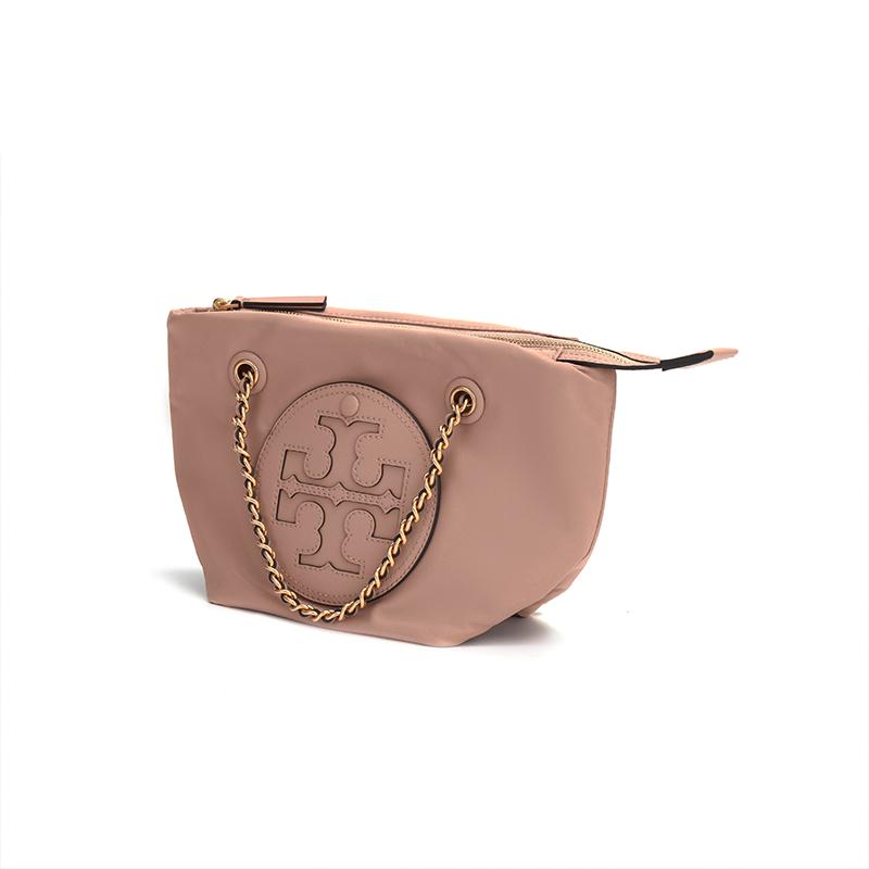 Tory Burch Ella Logo Woven Chain Strap Recycled Nylon Crossbody Shoulder Bag Small Women Bags Rose-Pink 160183-650