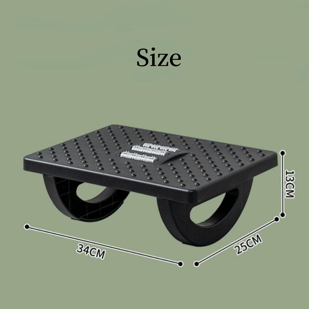 180° Rockable Footrest Office Under Desk Footstool Home Office Adult with Rollers Non-slip Foot Cushion Massage Footrest Stool
