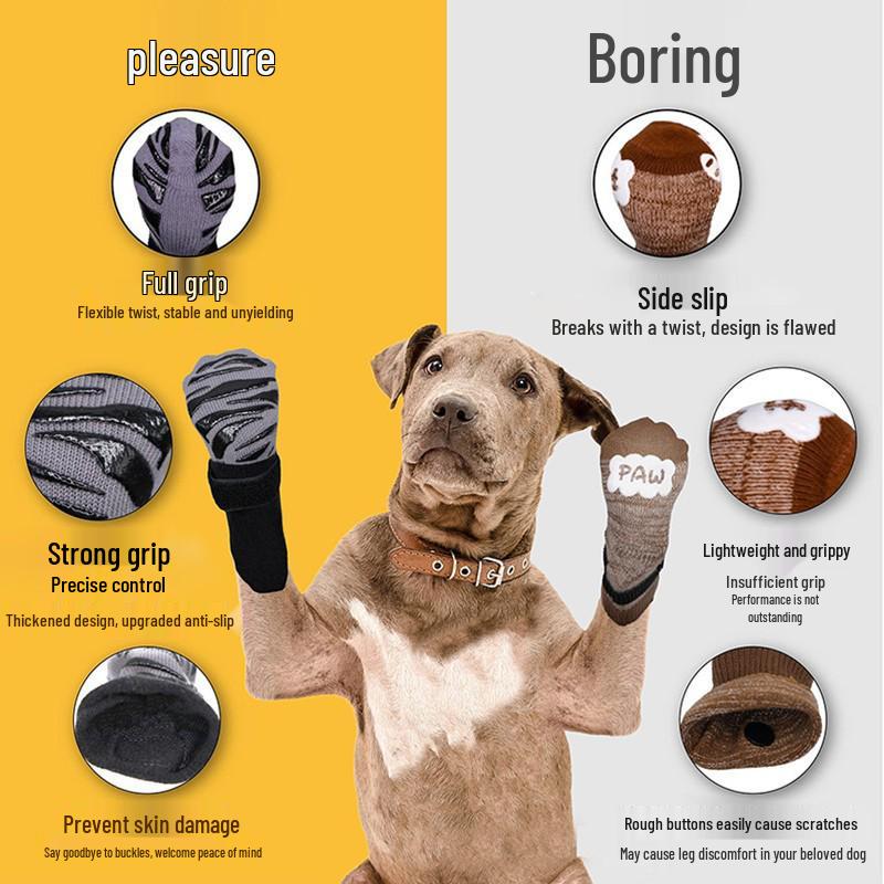 New Customer Offer: Non-Slip Pet Paw Covers for Dogs and Cats - Anti-Scratch, Silent, and Protective Socks