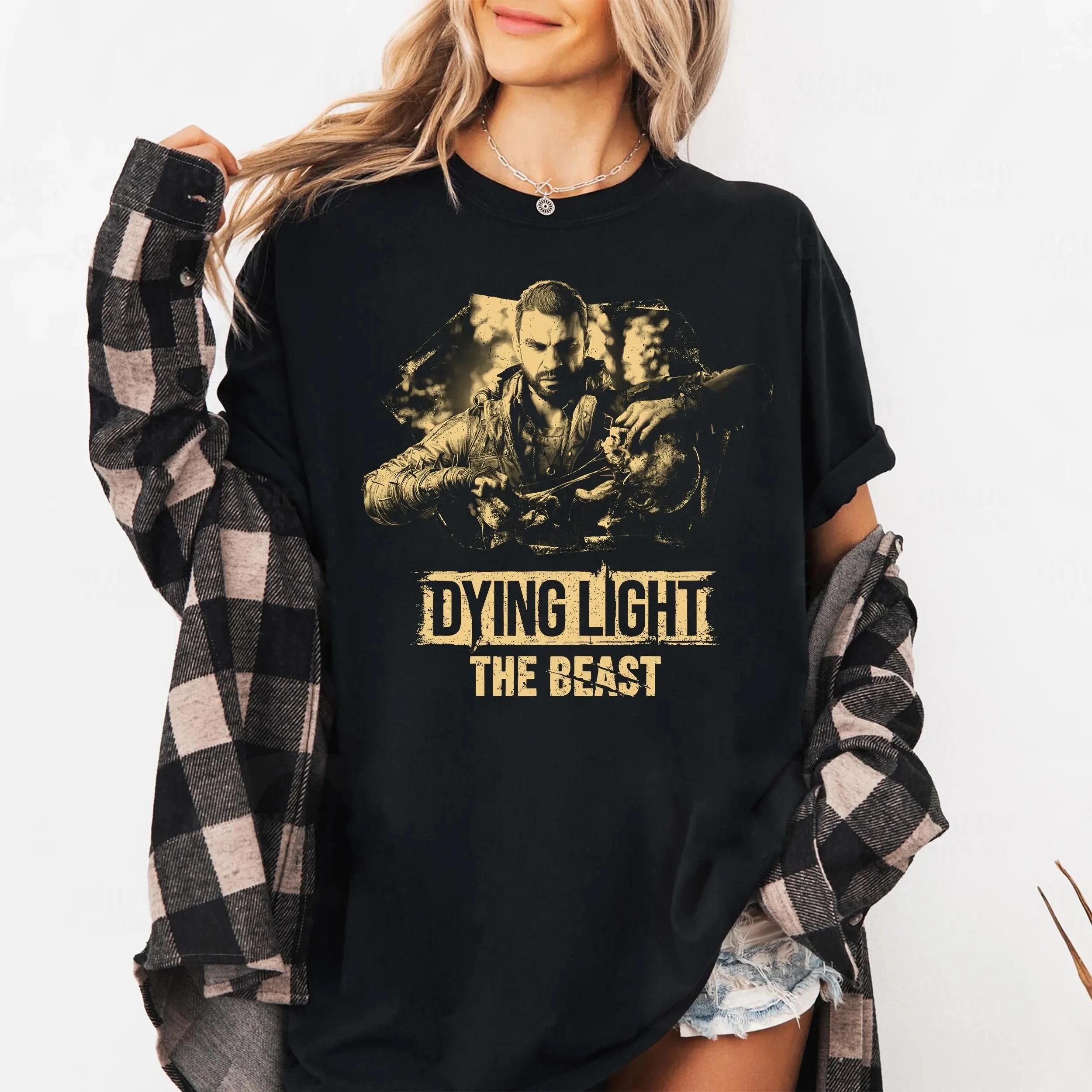 

Класична гра жахів Dying Light The Beast Футболки Зомбі Виживання Графічні З круглим вирізом З коротким рукавом Унісекс Чоловіки Жінки Оверсайз Топ XL