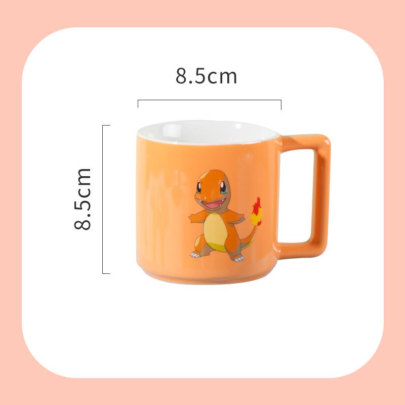 SHUNXIANG Ceramic Mug for Pokémon Licensed Cute Charmander Jigglypuff Cartoon Water Cup Coffee Cup Anime Themed Ceramic Cup Gift