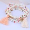 1set/pack European And American Fashion National Style Bohemian Style Handmade Wood Bead Combination Multi-Layer Bracelet
