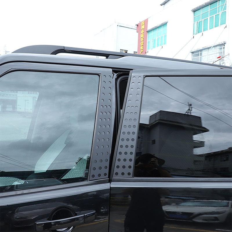 Aluminum Alloy Car Window B-pillar Center Pillar Trim Sticker For Land Rover Discovery 3/4 LR3 LR4 2004-2016 Car Accessories