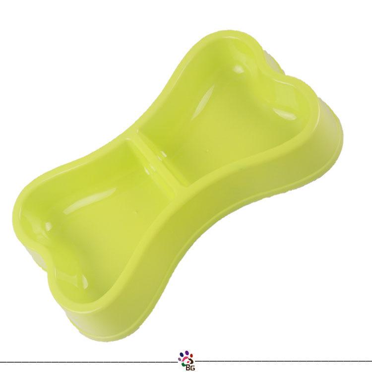 

Shaped Twoinone Bone Water And Food Pet Bowl Blue Green And Pink Colors зелений