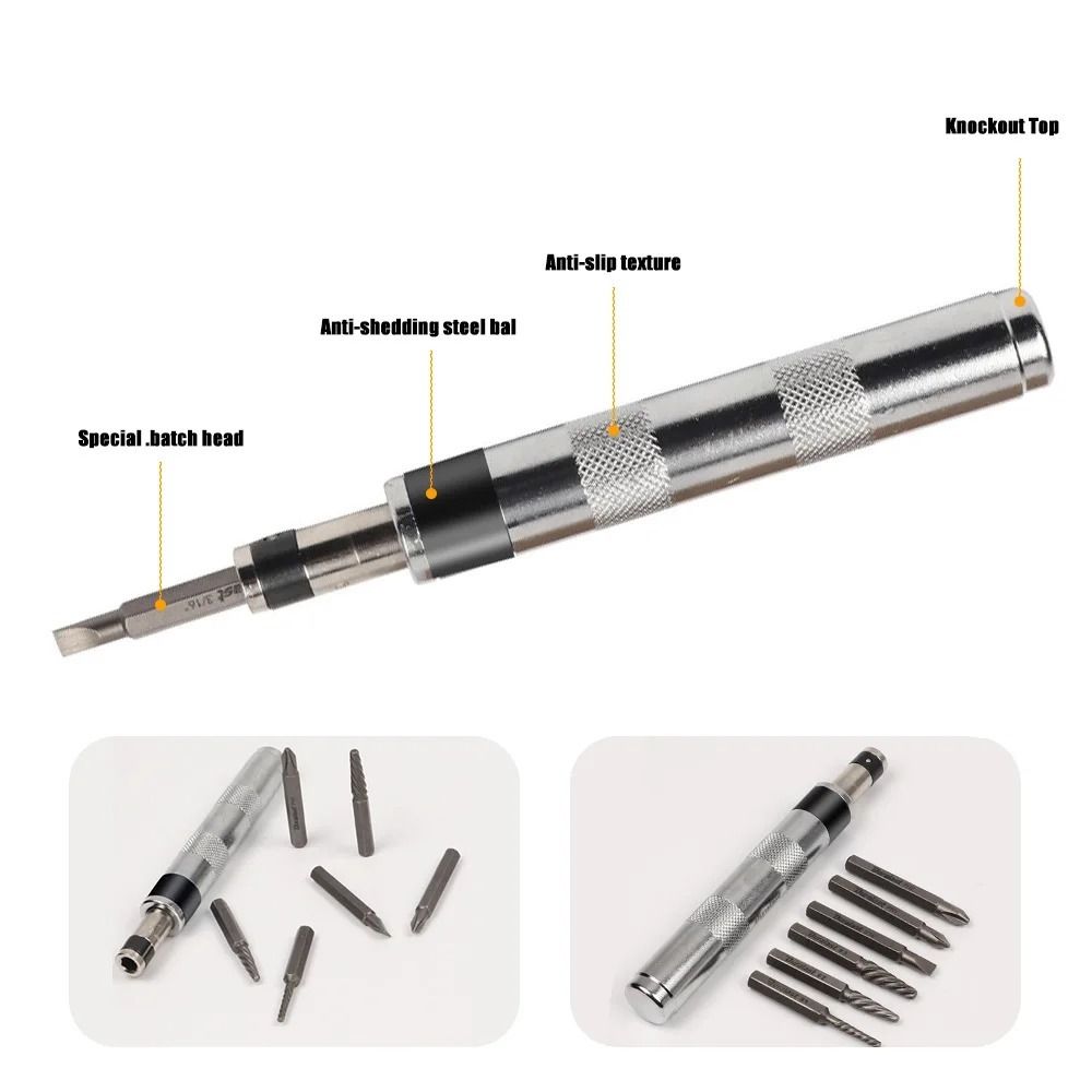 6 in1 Screwdriver Set with Complete Specifications Screw Extractor Bit  For Rusty Sliding Nuts
