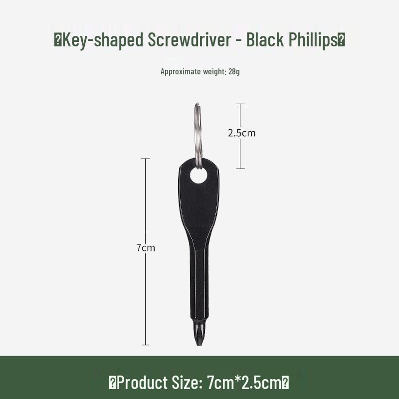 Portable Flathead & Phillips Screwdriver Keyring: Compact EDC Multifunctional Tool for Outdoor Use
