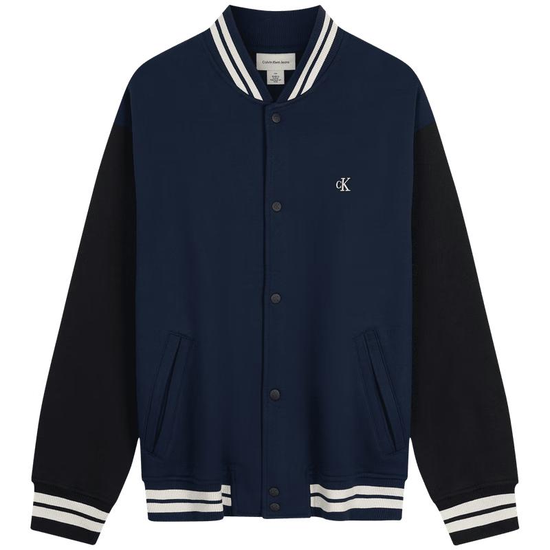 

Calvin Klein Jeans Men s Fleece Color-block Baseball Jacket M