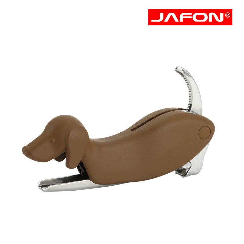 Portable Red Wine Opener: Multifunctional Folding Corkscrew with Small Dog Design кофейный