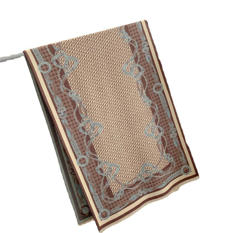 Winter Schals Warme doppelseitige Kaschmir Schal Weibliche Elegante Floral Wrap Hijab für Damen Herbst Decke Bufanda Stolen