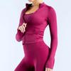 Seamless Long Sleeve Yoga Jacket With Zipper For Women Fitness And Running Activities