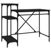 VidaXL Bureau avec étagères noir 105x50x90 cm bois d'ingénierie et fer 826714