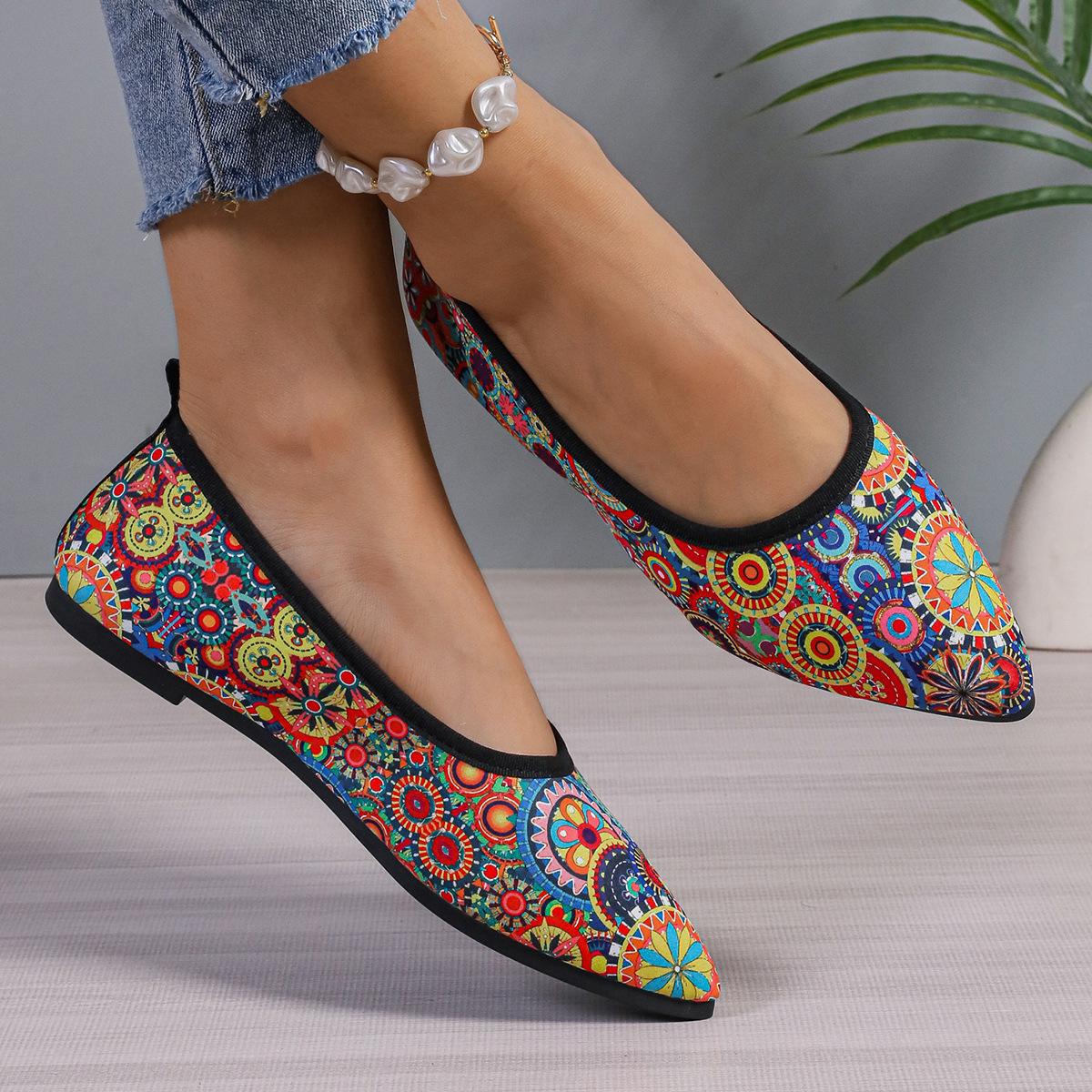 

Women s Pointed Toe Slip-on Loafers - Spring & Autumn Collection, Low Heel, Casual, Shallow Mouth, Plus Size Available 43