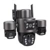 3 Lens Solar Security Camera 6MP HD 360 Degree Viewing Angle IP66 Water Proof Motion Detection WiFi Smart for Outdoor