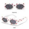 Heart Print Children Sunglasses For 2-8 Years Kids Rectangular Sun Glasses UV400 Sun Protection Girls Boys Shades Eyewear