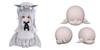 PICCODO ACTION DOLL X Hakubako Alice Mulberry Ash Set of 2 PVC POM ABS Fabric Resin Deformed Dolls HANEKO No Makeup Doll Head (White & Leaf) & & & & +