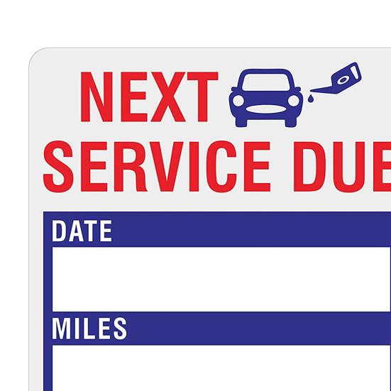 Reminder Sticker Removable Convenient Waterproof Next Service Due Sticker for Car