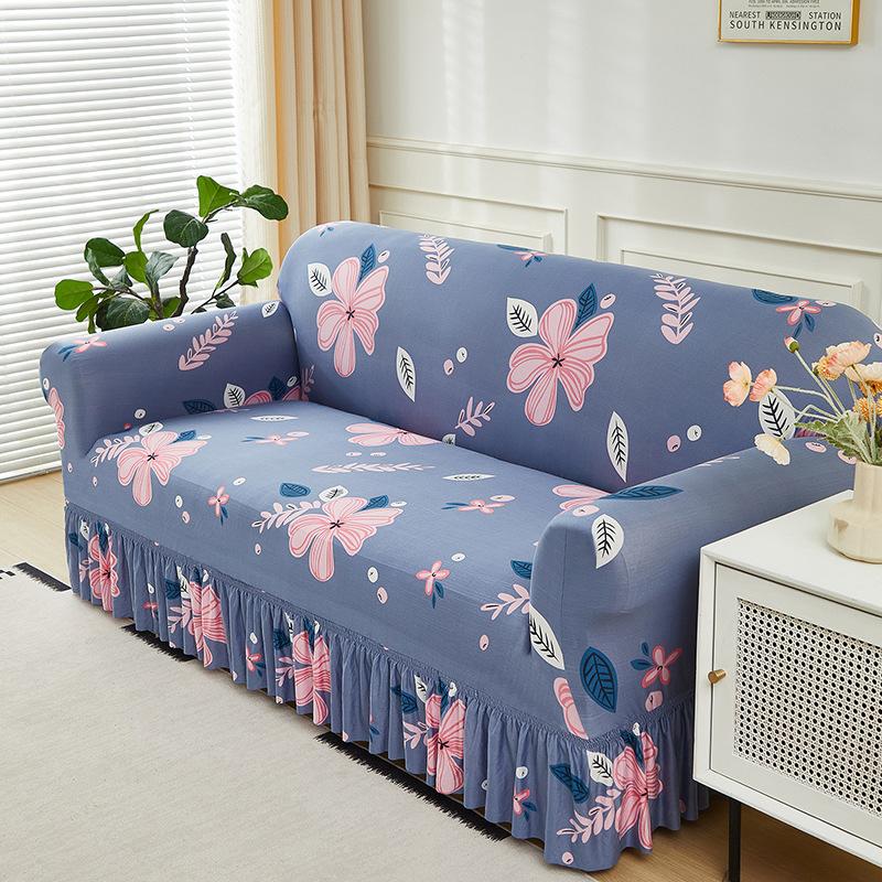 Elastic Sofa Cover All-Inclusive Cover Nordic Style Sofa Cover Non-Slip Fabric Skirt Sofa Cover