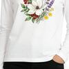 100% Baumwolle Bedrucktes Langarm-T-Shirt Rundhals Unisex Basis-Shirt Freizeit-Oberteil