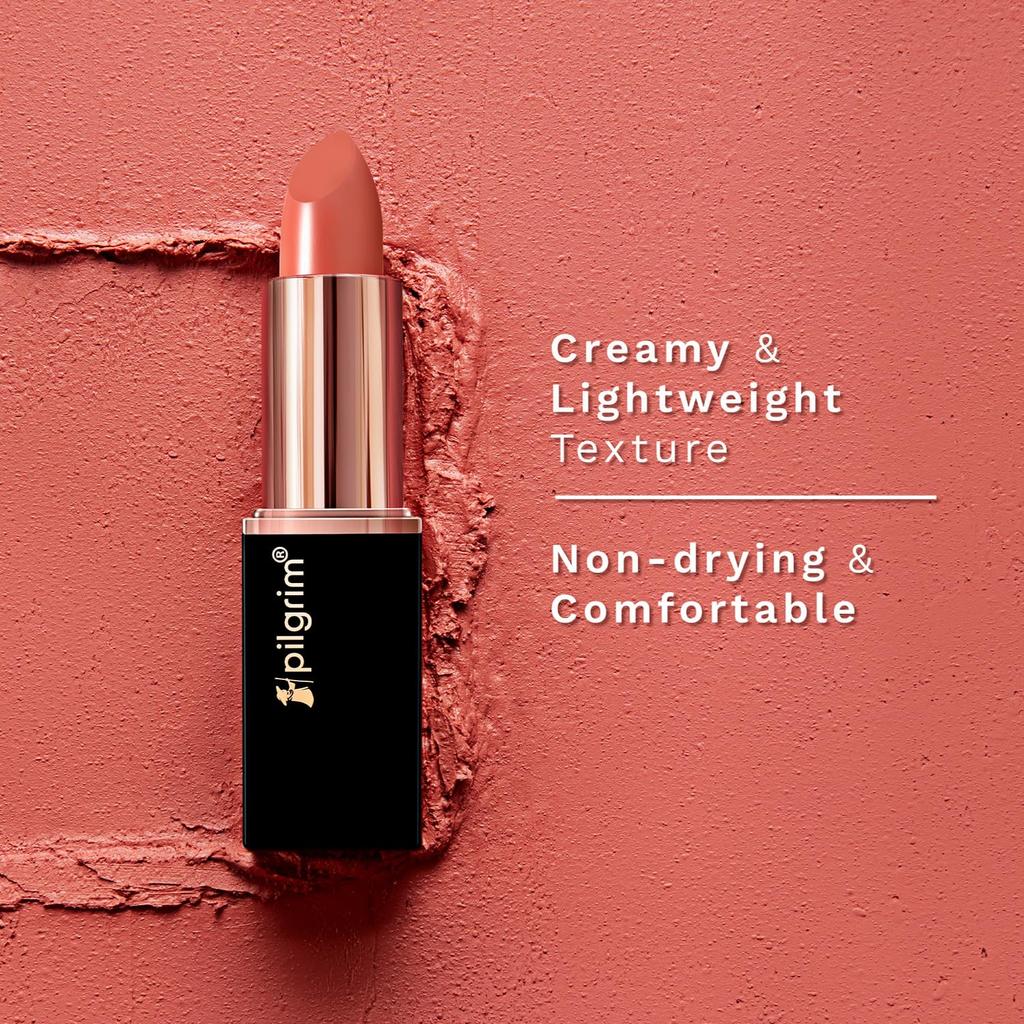 Pilgrim Matt Lippenstift Nude Mystery 05 Pfirsich Intensive Farbe Langanhaltend Feuchtigkeitsspendend 4,2g Packung à 1