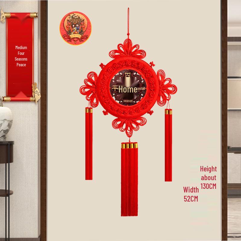 Large Chinese Knot Pendant - Fu Character Ornament for Living Room, Foyer & Entrance, New Year Decoration