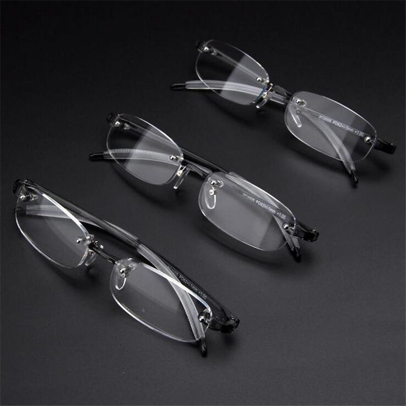 Frameless Myopic Eyeglasses Men Women Rimless Ultralight Frame Short-sighted Eyewear 100-400 Degrees
