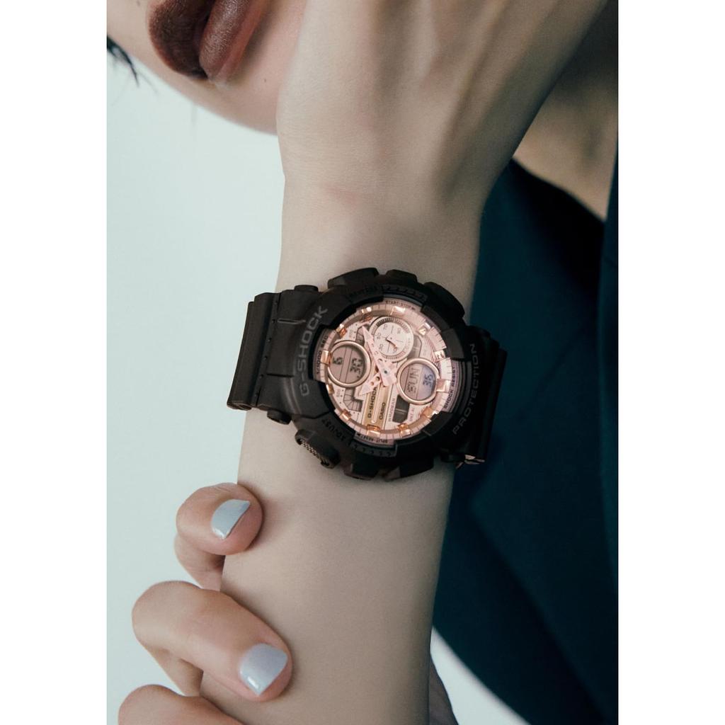 Casio Reloj G-Shock para Mujer GMA-S140PG-1AJF Negro Material Ecológico Modelo Japón