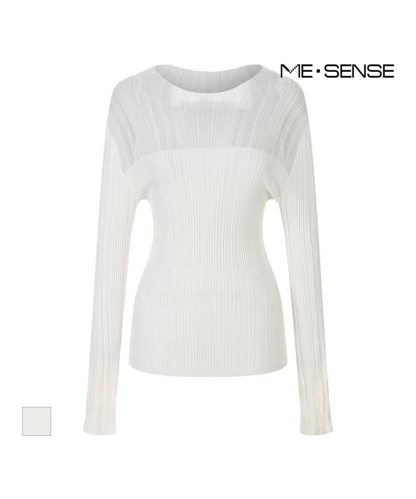 MESENSE See-Through Mock Neck Knit Pullover_Mb52Knmd07Z