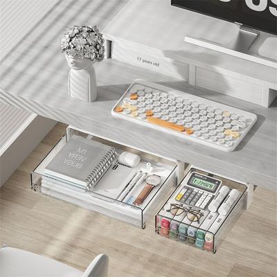 Hanging Storage Case Compact Drawer Organizer Desk Organizer Non-Punching Undertable Case For Office Organization Student Gear