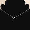 Geometry Bowknot Pendant Necklace Sweet Cool Clavicle Chain Necklace Jewelry