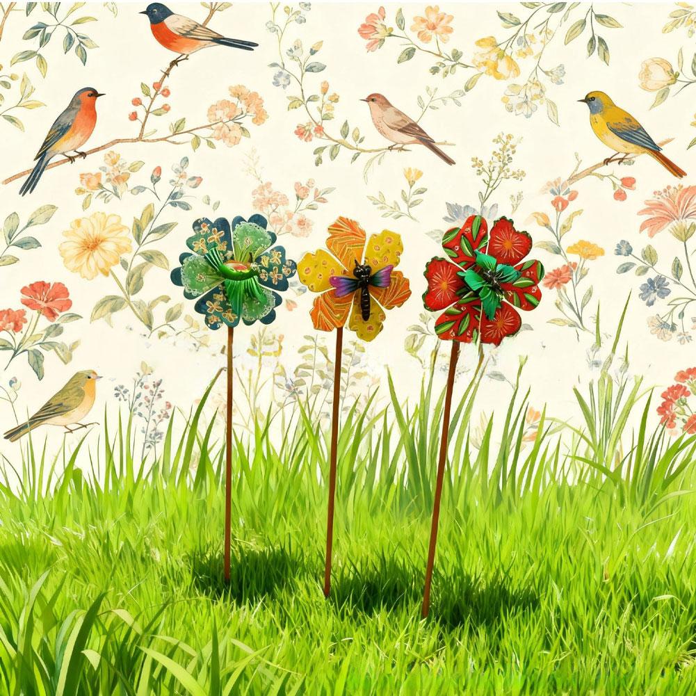 Decorative Garden Stakes Yard Decor Spikes Metal Garden Stakes Weather Resistant Build Easy Tool-free Installation