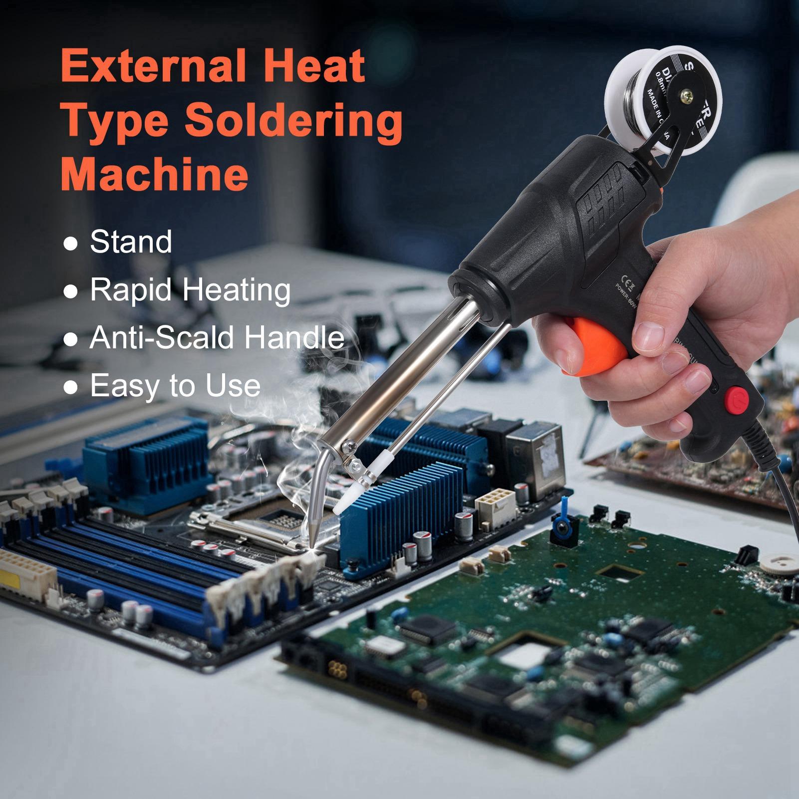 

Комплект паяльника 60 Вт, сетевой электрический сварочный аппарат со сварочной проволокой, пайка одной рукой EU Plug