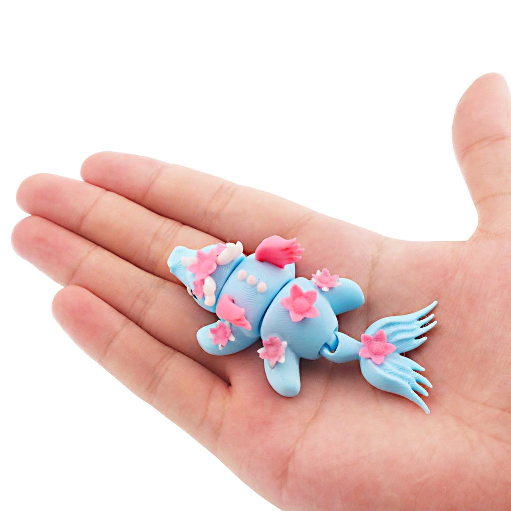 3D Printed Colorful Flower Dragon, Mini Miniature Dragon Model, Desktop Decoration, Home Collectible Gift