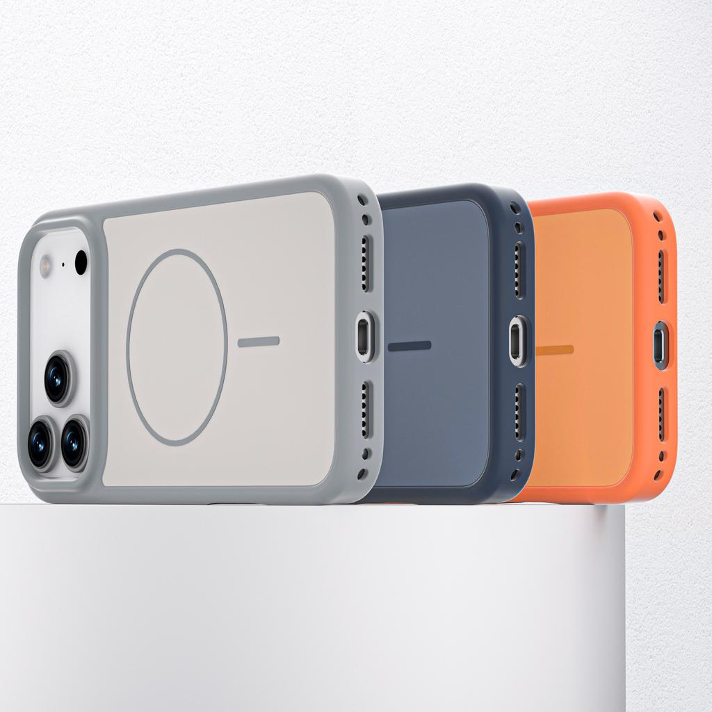 Applicable To Apple iPhone1716promax Mobile Phone Case Matte Two-in-one Skin Feeling Samsung S2 Orange Magnetic Suction Case