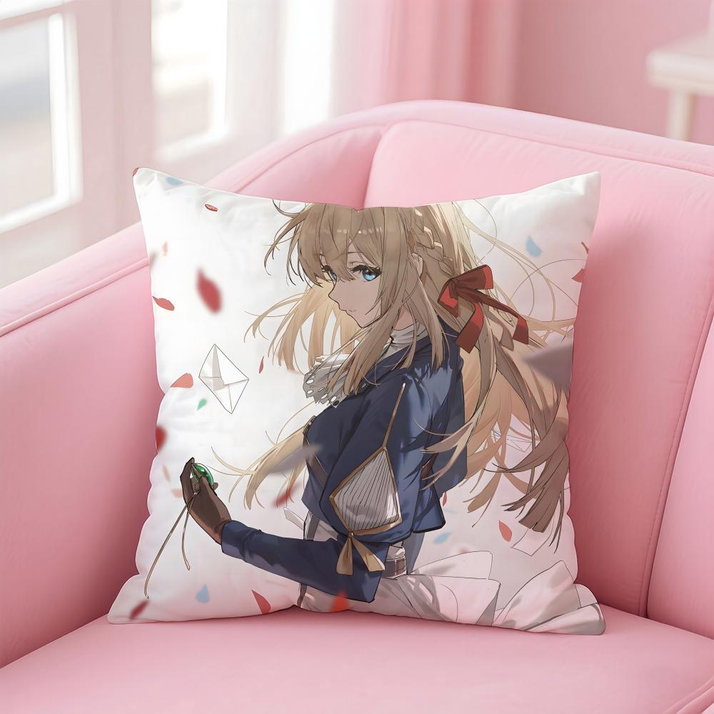 V-Violet E-Evergarden ANIME Cushion Cover Comfortable Reversible Pillow Cover Ideal for Car Sofa Bedroom & Beyond