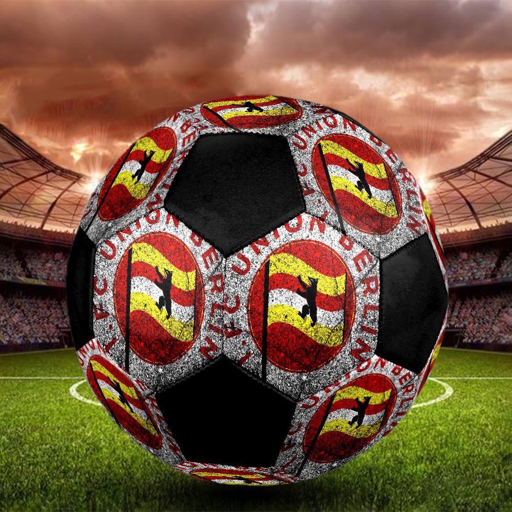 Union Berlin Hallenfußball Ball Bunt Maschinengenäht PVC Größe 5 Teamtraining Wettkampfbereit Langlebig Hoher Rückprall Coole Sportgeschenk