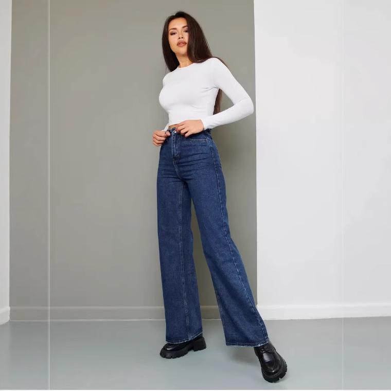 2025 New Women's Straight-Leg Jeans in Russian Style