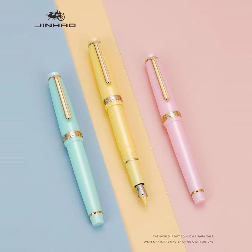 Jinhao 82 Fountain Pen New Color Acrylic Luxury Ink Pen EF/F/M/Bent Nib Business Office School Supplies Writing Pen Stationery