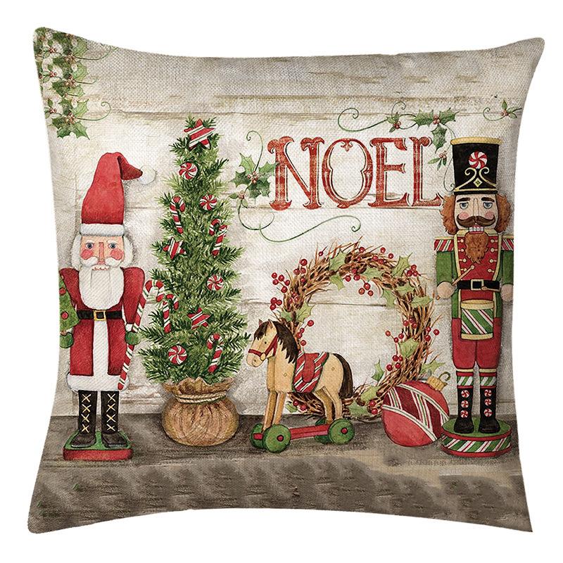 Christmas Pillowcase Red Elk Light Luxury Pillowcase Car Neck Cushion Home Pillowcase