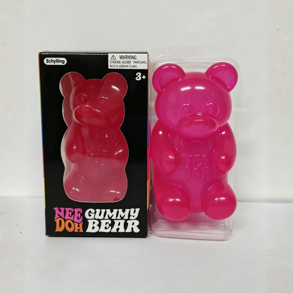NeeDoh Orsetto Gommoso Giocattolo Morbido Sollievo dallo Stress Sensoriale Fidget Giocattolo da Spremere per Bambini e Adulti Non Tossico Sollievo dall'Ansia Giocattolo da Scrivania