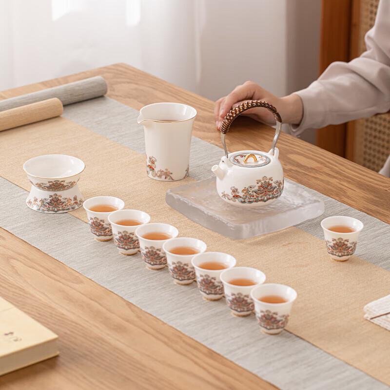 Dunhuang Lotus Ceramic Tea Set Gift Box