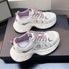 Women's Summer Lightweight Breathable Mesh Hollow Out Dad Sneakers Casual Sports Travel Shoes Popular Internet White Sneakers