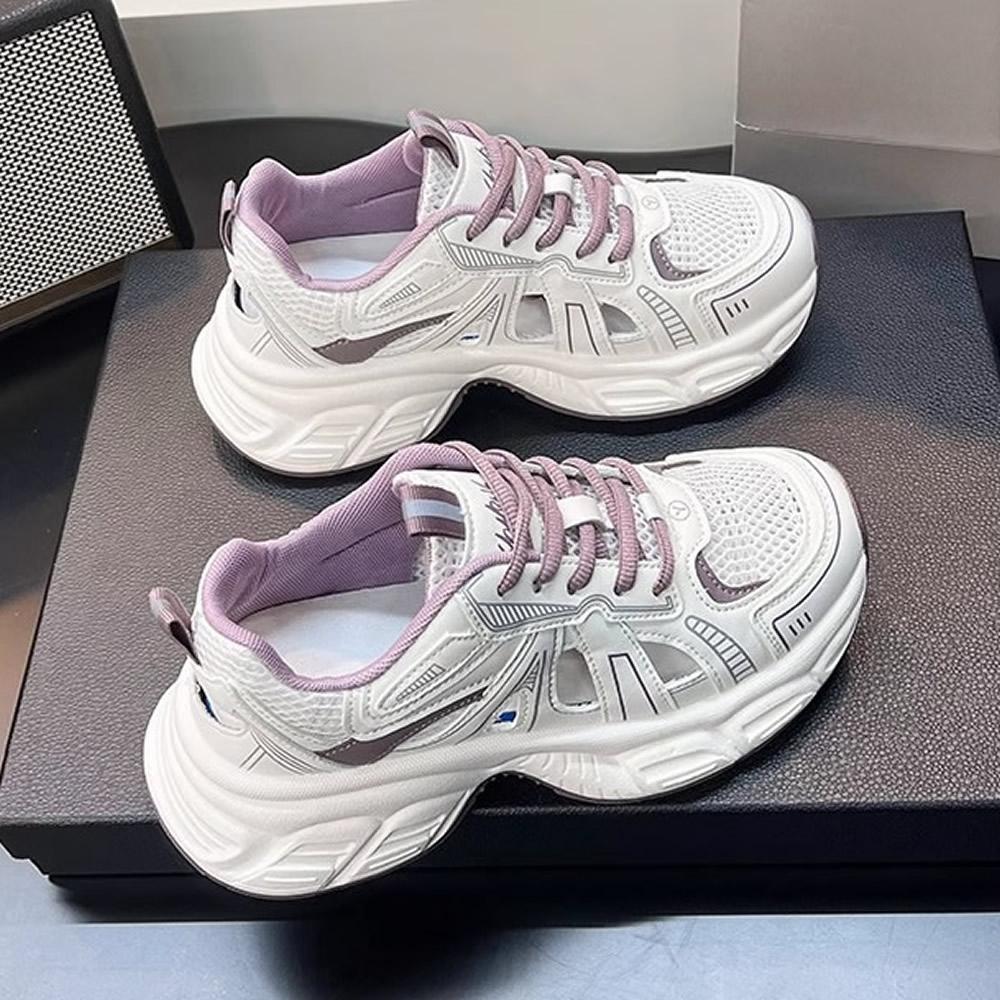 

Women s Summer Lightweight Breathable Mesh Hollow out Dad Sneakers Casual Sports Travel Shoes Popular Internet White Sneakers 40 синій